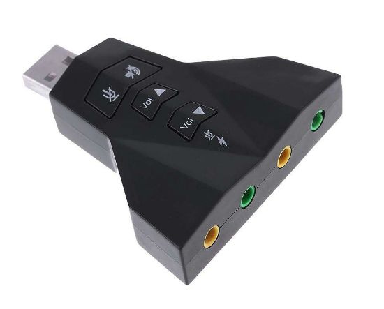 Picture of POWERTECH USB κάρτα ήχου 7.1CH, με έξοδο μικρόφωνου και ακουστικού