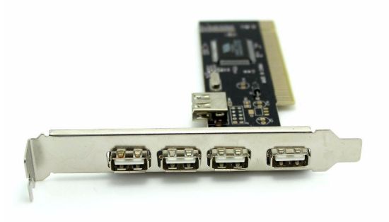 Εικόνα της POWERTECH Κάρτα Επέκτασης PCI to USB 2.0, 4+1 ports, Chipset VIA6212