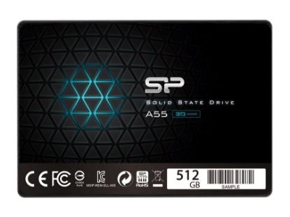 Εικόνα της SILICON POWER SSD A55 512GB, 2.5", SATA III, 560-530MB/s 7mm, TLC