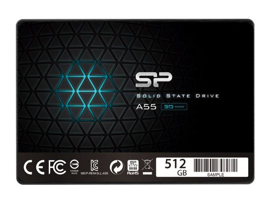 Picture of SILICON POWER SSD A55 512GB, 2.5", SATA III, 560-530MB/s 7mm, TLC