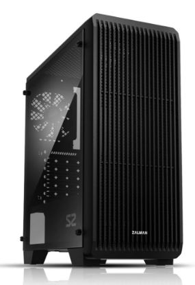 Εικόνα της ZALMAN PC case S2, mid tower, 412x189x451mm, 1x fan, διάφανο πλαϊνό