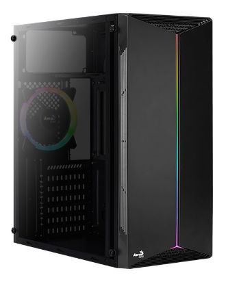 Εικόνα της AEROCOOL PC case mid tower SPLIT-G-BK-V1, 192.5x412.5x392mm, 1x RGB fan
