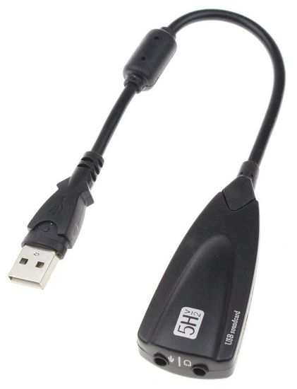 Εικόνα της POWERTECH USB κάρτα ήχου ST16, USB2.0, 7.1, 2x 3.5mm, μαύρη