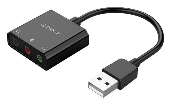 Picture of ORICO USB κάρτα ήχου SKT3, USB2.0, 3x 3.5mm, μαύρο
