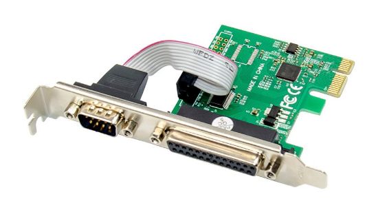 Εικόνα της POWERTECH κάρτα επέκτασης PCIe σε serial + parallel ST329, AS99100