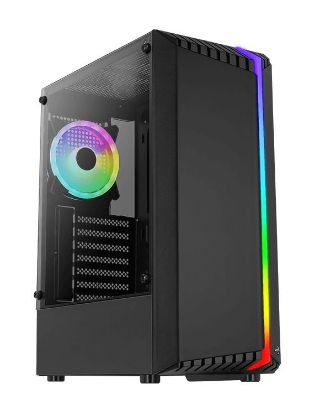 Εικόνα της AEROCOOL PC case mid tower BIONIC-G, 206x450x372mm, 1x RGB fan, μαύρο