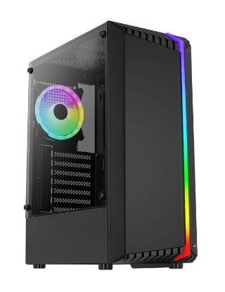 Picture of AEROCOOL PC case mid tower BIONIC-G, 206x450x372mm, 1x RGB fan, μαύρο