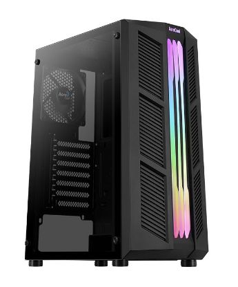 Εικόνα της AEROCOOL PC case mid tower PRIME-G, 205x442x376.5mm, 1x fan, μαύρο