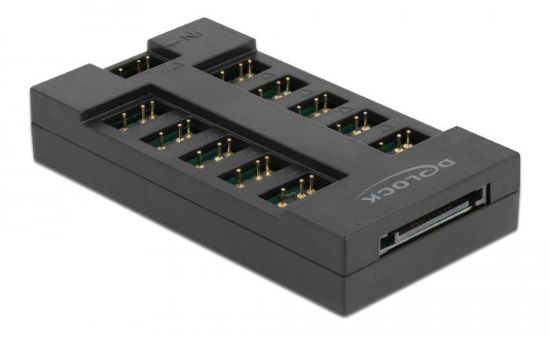 Εικόνα της DELOCK RGB hub 64128 για ARGB LEDs, 10 θύρες, μαύρο