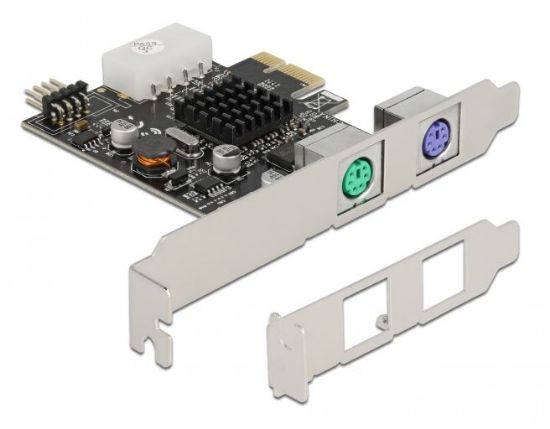 Picture of DELOCK κάρτα επέκτασης PCIe σε 2x PS/2 90049 low profile, USB pin header