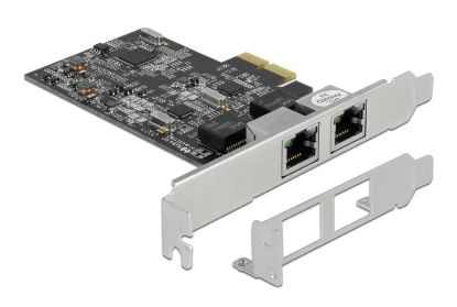 Εικόνα της DELOCK κάρτα επέκτασης PCI x2 σε 2x RJ45 Gigabit LAN 89530, 2.5 Gbps