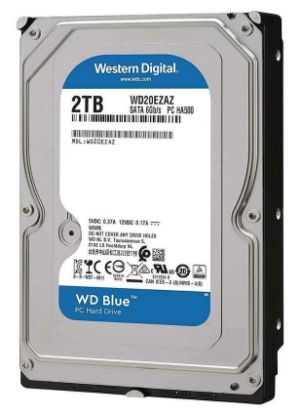 Εικόνα της WD Blue Σκληρός Δίσκος WD20EZAZ 2TB, 3.5", 256MB Cache, 5400RPM, 6Gb/s