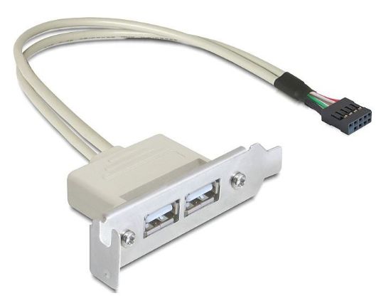 Picture of DELOCK κάρτα επέκτασης USB 9 pin σε 2x USB 2.0 83119, low profile