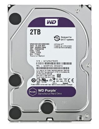 Picture of WD σκληρός δίσκος 3.5" Purple Surveillance 2TB, 256MB, 5400RPM, SATA III